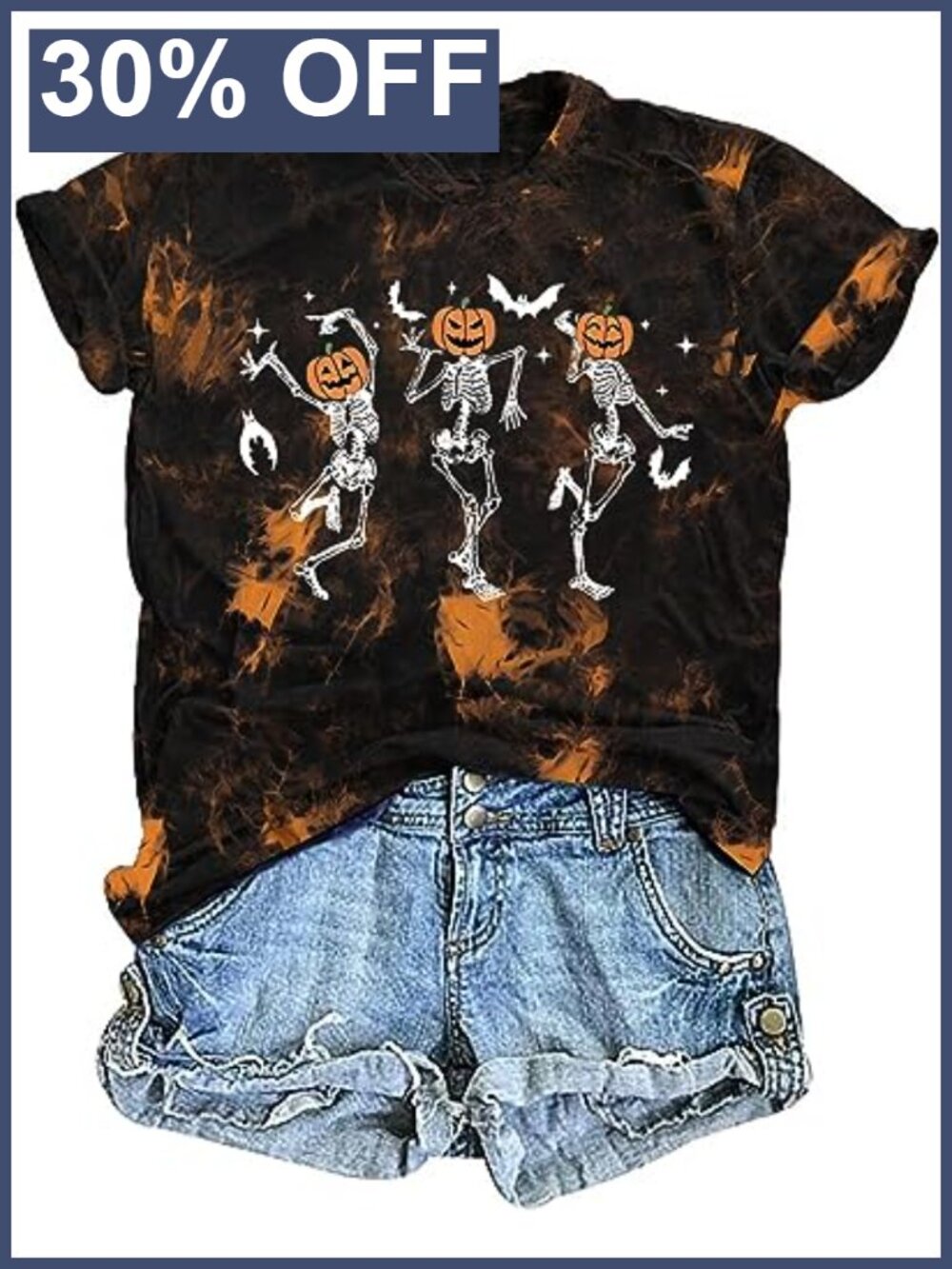 Dancing Skeleton Halloween Short Sleeve Tee